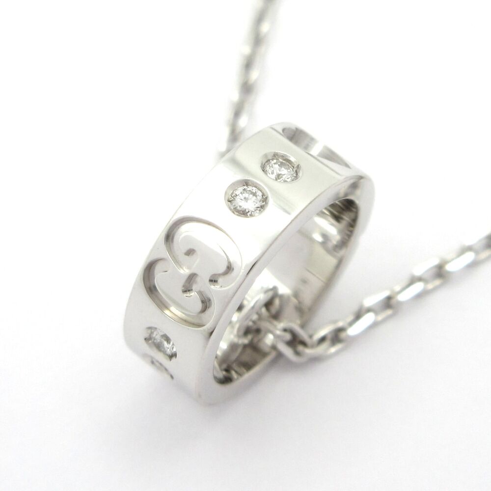 Gucci Icon Amor Necklace 18K White Gold Diamond